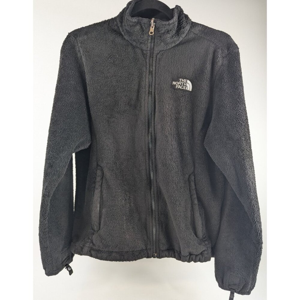 The North Face Women’s Large Black Sherpa Fleece Full Zip Jacket Mock Neck